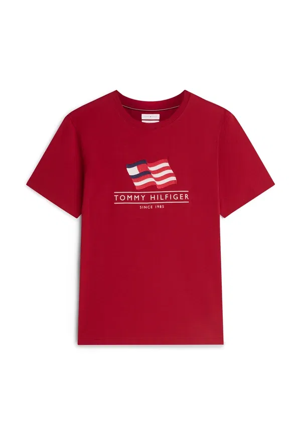Футболка Tommy Hilfiger Main Flag Regular Tee Americana Capsule Print T-Shirt, регата ред — фото 4