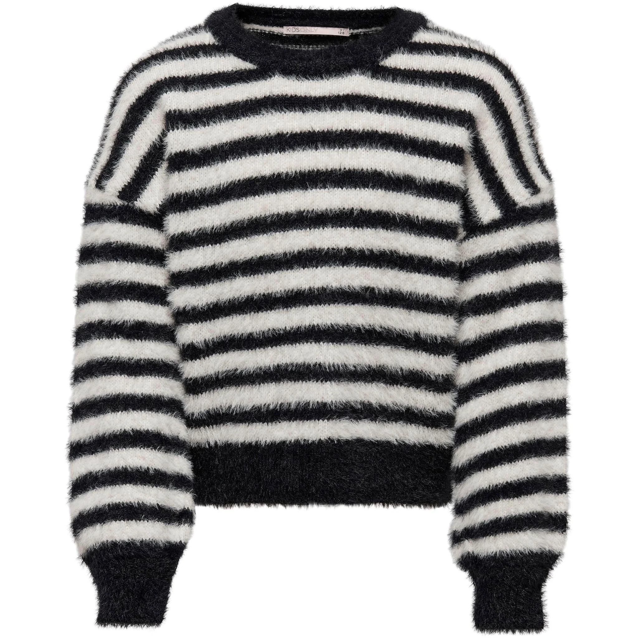 Свитер с круглым вырезом Kids Only "KOGNEWPIUMO L/S PULLOVER CP KNT NOOS", цвет Black Stripes — фото 3