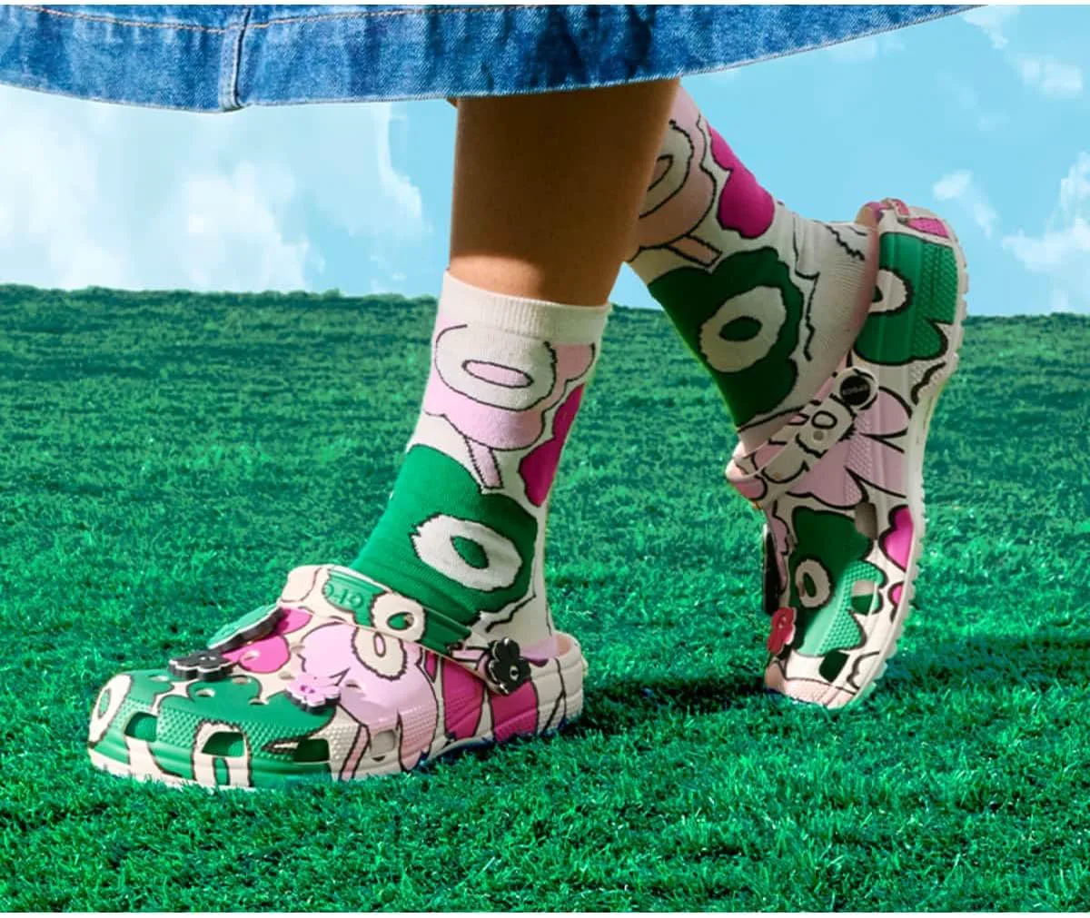 Крокс Унисекс Классические Сабо Marimekko Crocs, мультиколор — фото 2