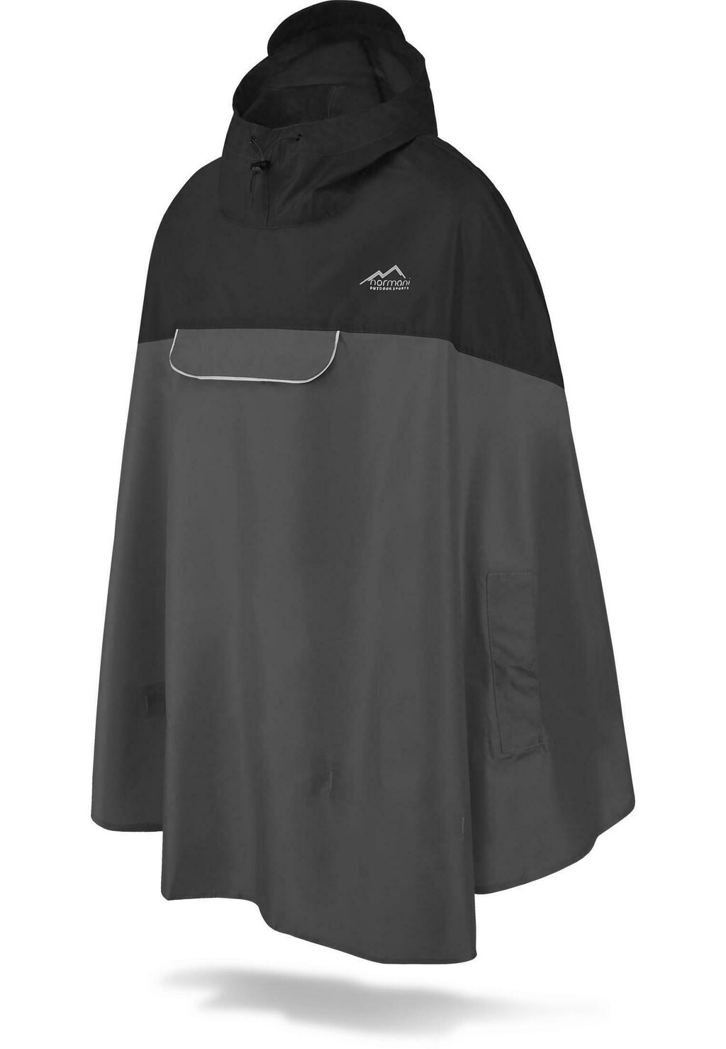 

Парка WASSERDICHTER REGENPONCHO REGENJACKE MIT TASCHE UND REFLEKTOR normani Outdoor Sports, черный металлик