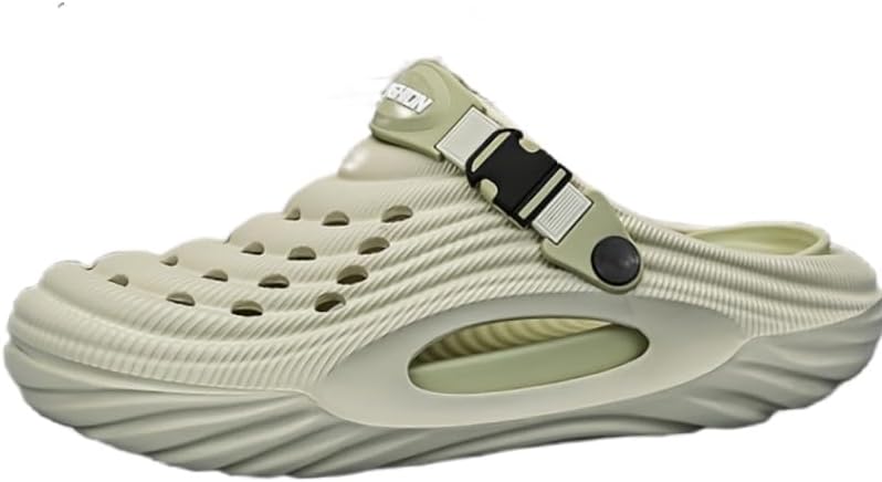 

Мужские стильные сабо на подскоке - дышащие, комфортная толстая подошва для использования в помещении и на улице Clolinde, зеленый