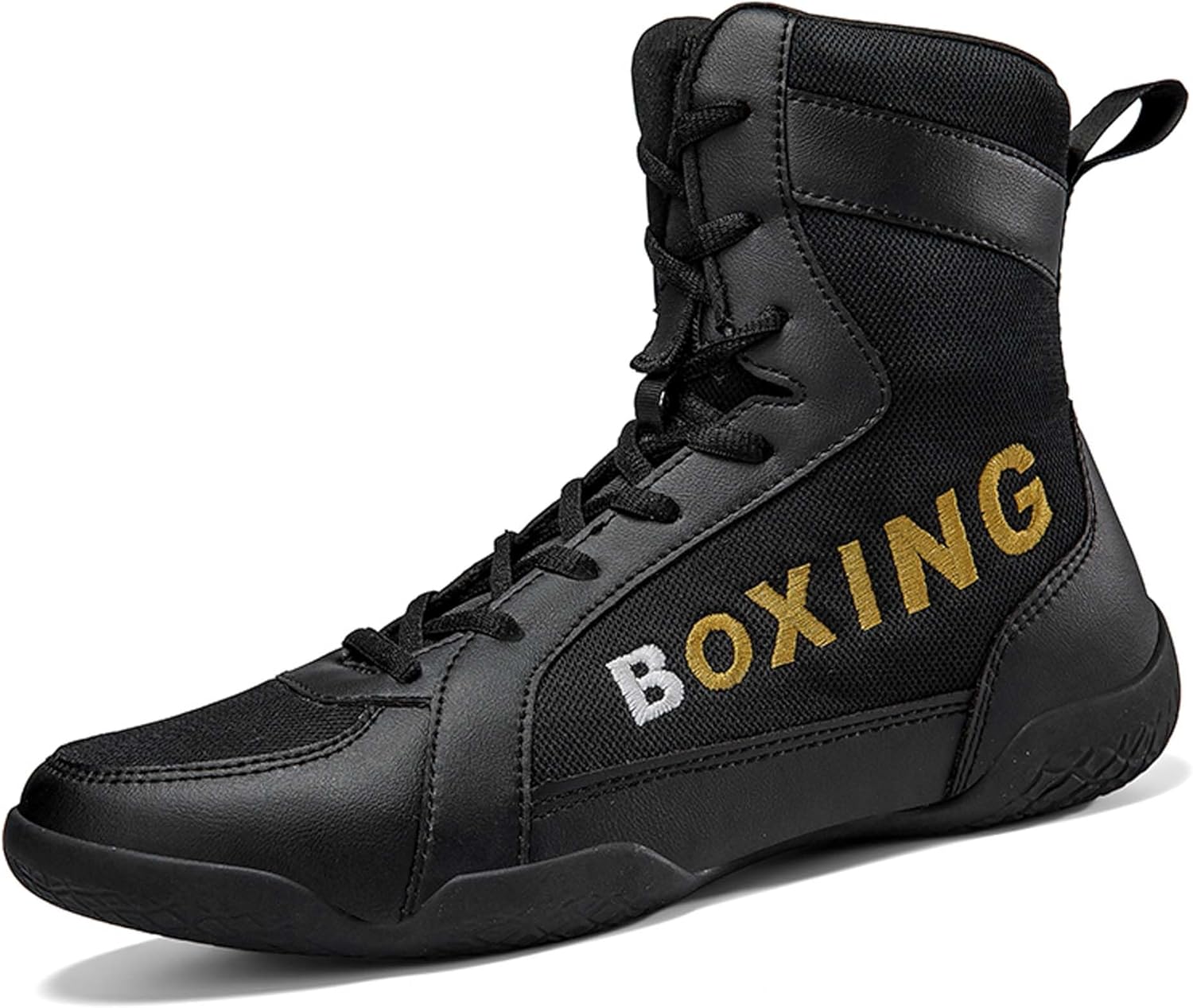 

Мужские и женские профессиональные боксерские кроссовки, боевые ботинки для молодежных соревнований по борьбе, нескользящие дышащие кроссовки для тяжелой атлетики и фитнеса, многофункциональные кроссовки Generic, черный