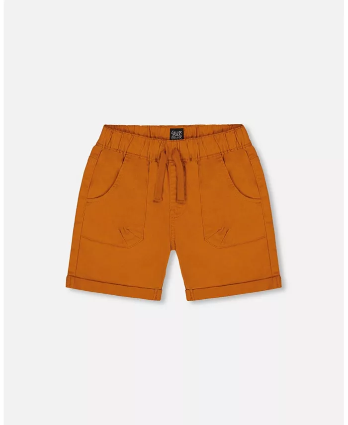 

Шорты для мальчиков Toddler Boys Stretch Twill Short Vibrant Orange - Toddler|Child Deux par Deux, оранжевый