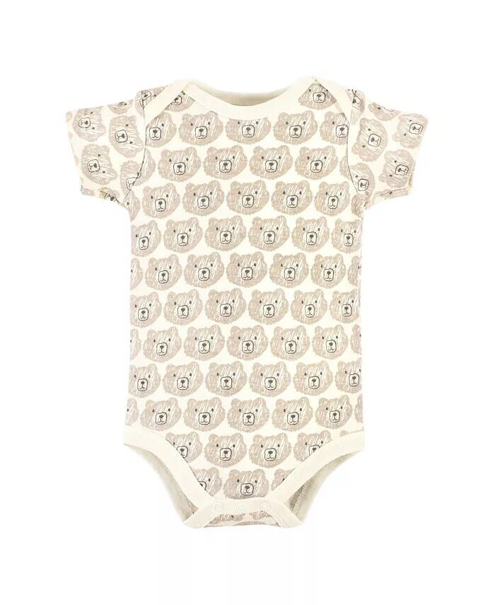 Хлопковые боди для маленьких мальчиков, медвежьи объятия Hudson Baby, коричневый — фото 3