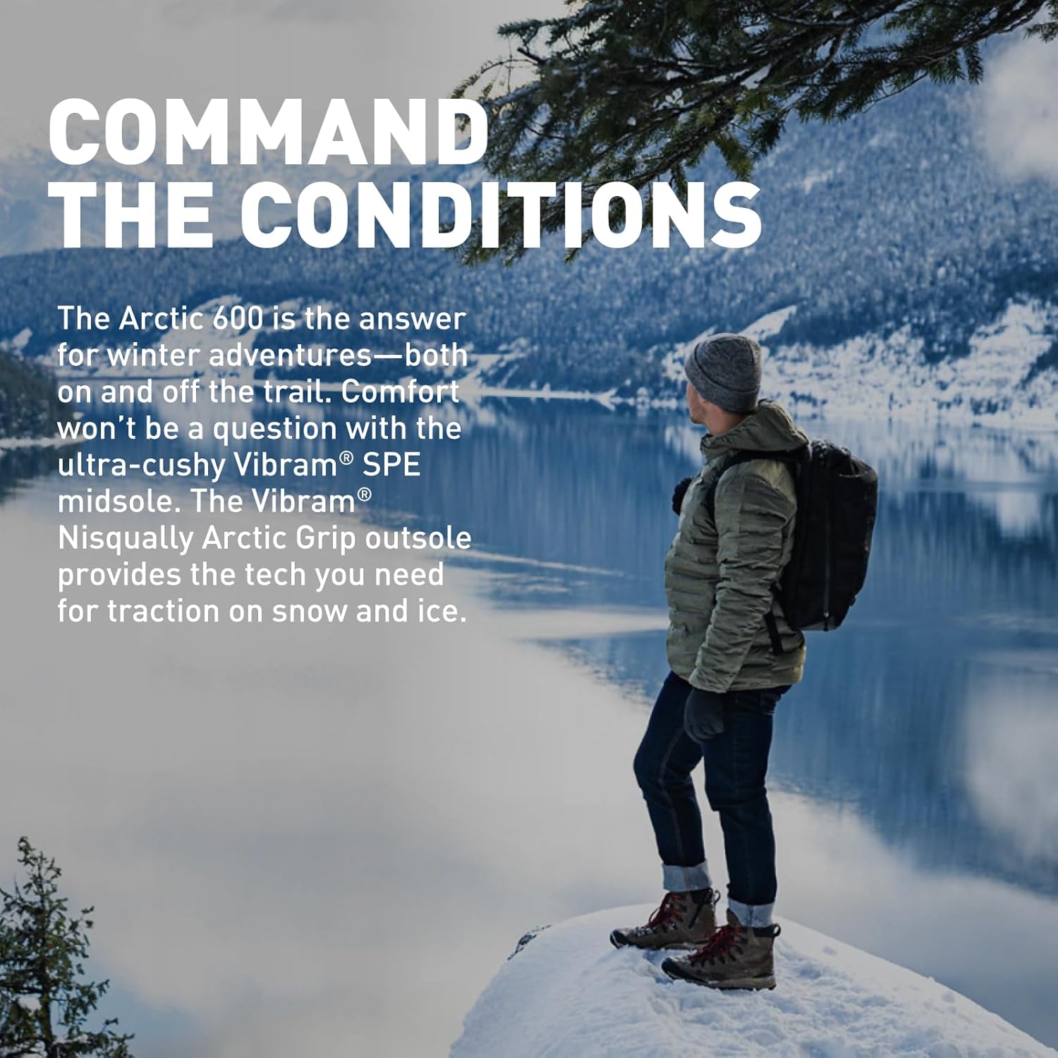 Мужские водонепроницаемые туристические ботинки Danner Arctic 600 Side-Zip 7 200G, утепленные, прочные, для любых погодных условий, черный/коричневый — фото 3