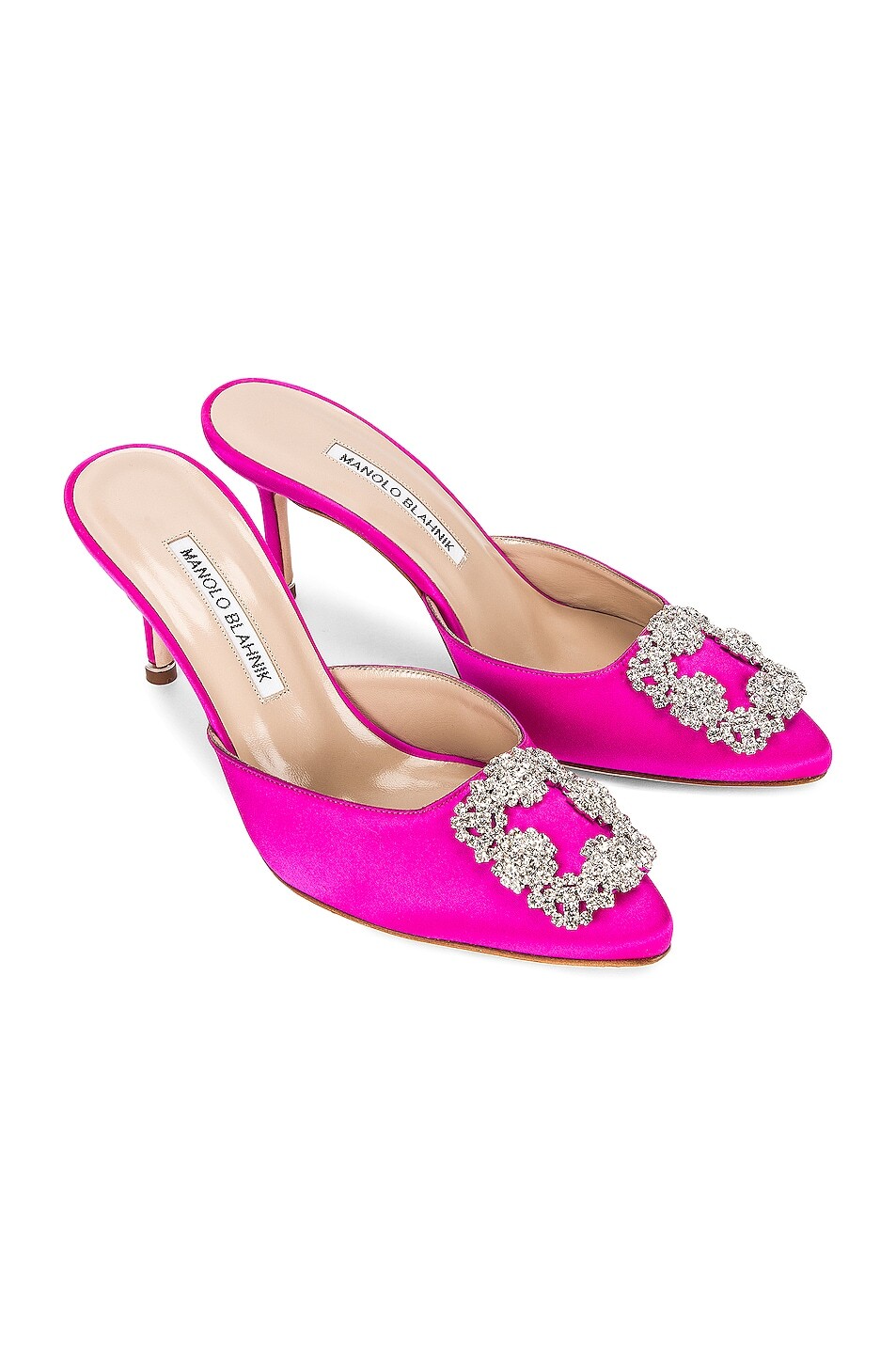 Мюли женские Hangisi 70 Mule Manolo Blahnik, розовый