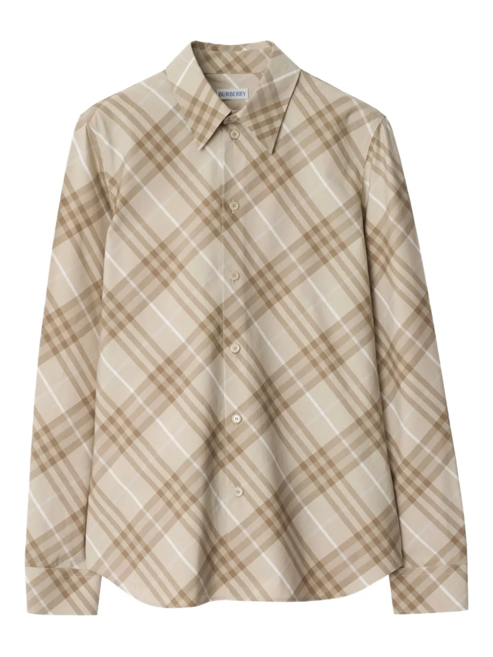 

Рубашка в клетку BURBERRY, нейтральный