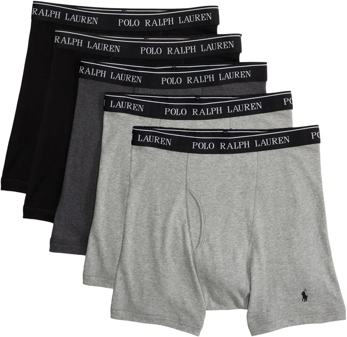 Трусы боксеры POLO RALPH LAUREN, 2 Andover Heather/Madison Heather/2 Polo Black