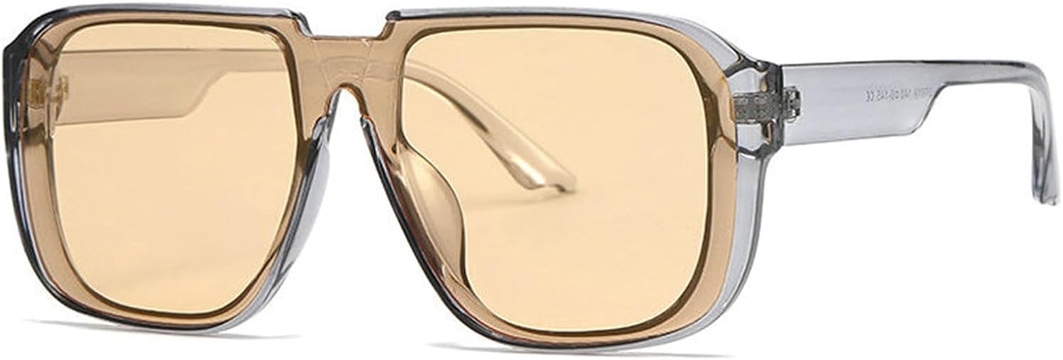 

Винтажные солнцезащитные очки Willochra большого размера с плоской верхней частью, модные мужские и женские, роскошные цельные черные очки-пилот с защитой от УФ-излучения UV400, C5