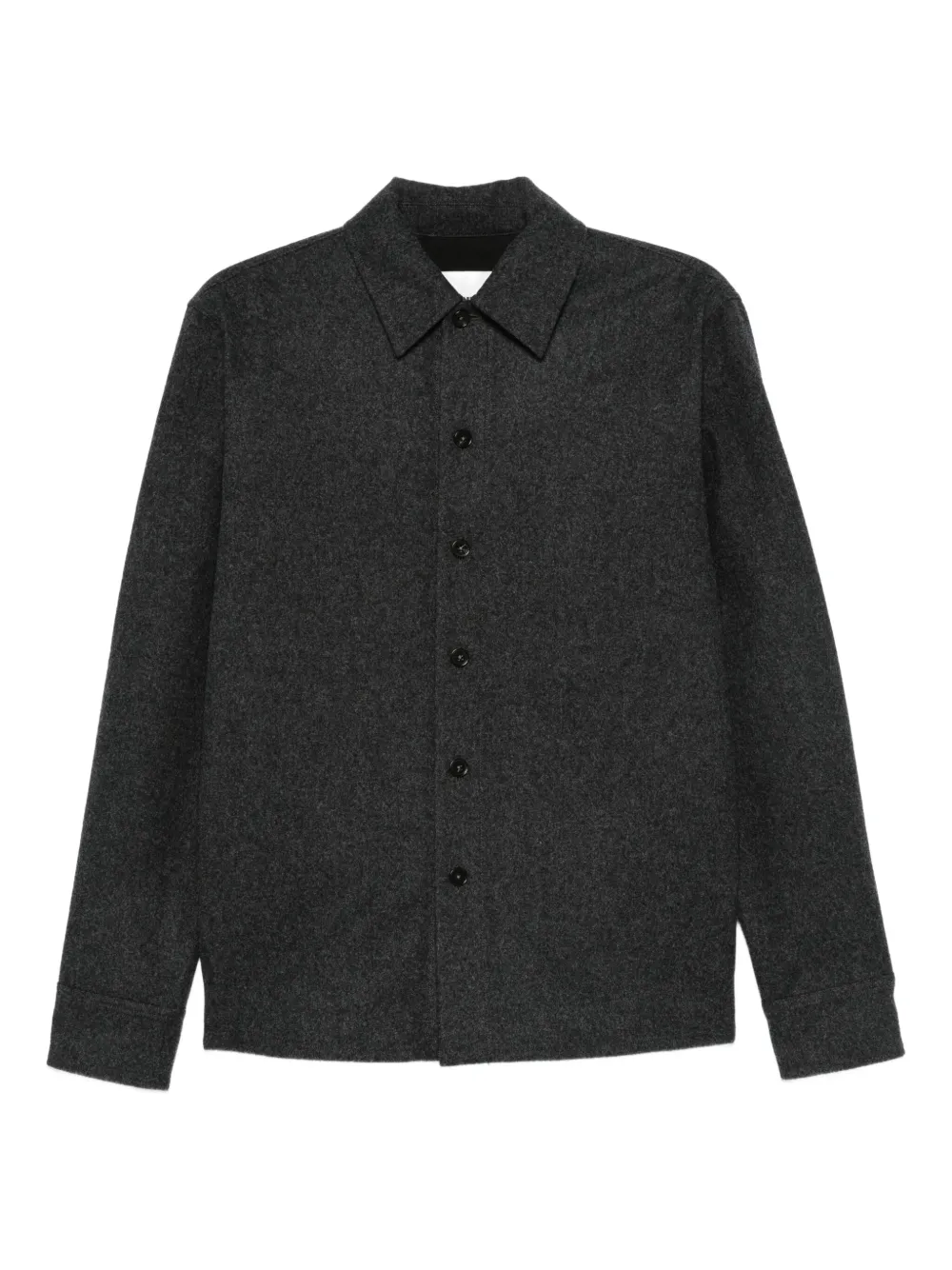 

Шерстяная рубашка на пуговицах JIL SANDER+, серый