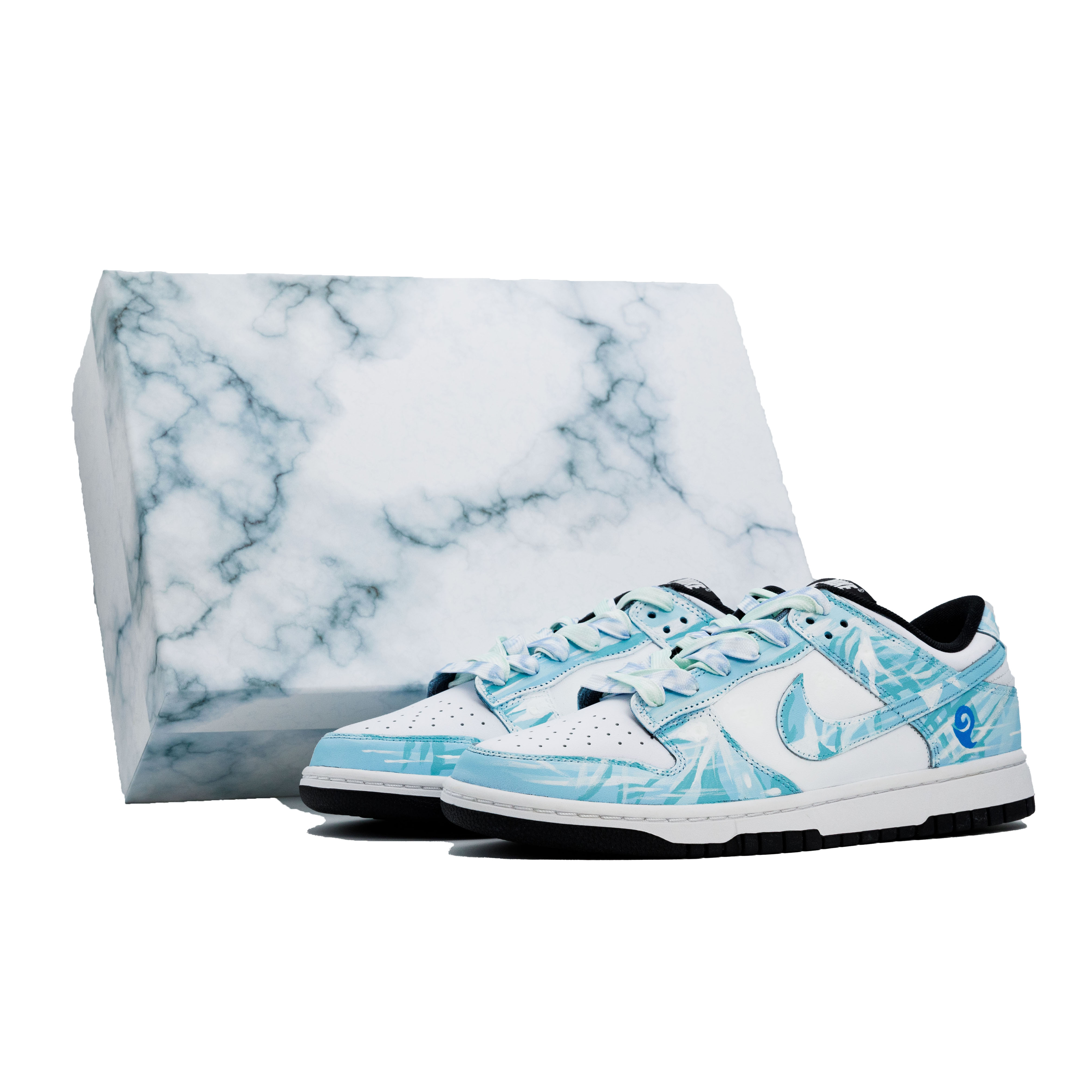 

Nike Кроссовки для скейтбординга Dunk Jade Sea Lingyun, износостойкие, синие, мужские, в комплекте