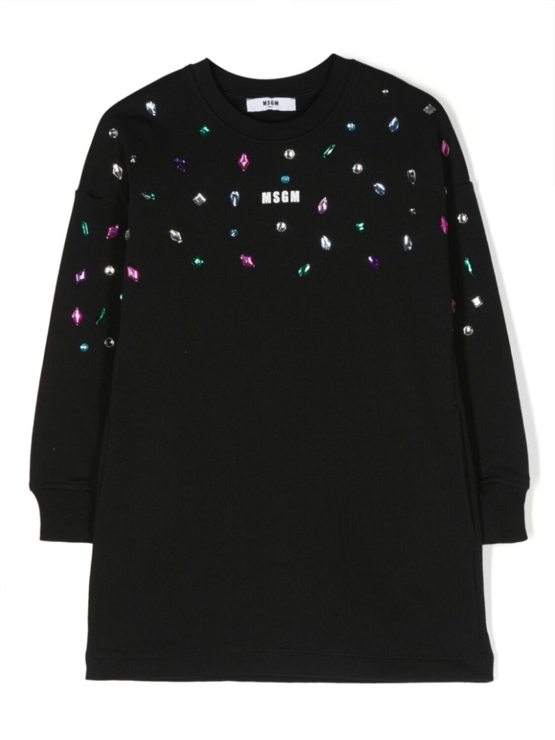 

MSGM Kids платье-толстовка с кристаллами, черный