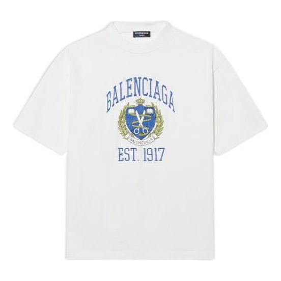 

Футболка varsity logo t-shirt medium fit 'white' Balenciaga, белый