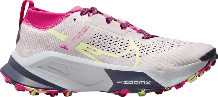 Кроссовки Wmns ZoomX Zegama 'Platinum Violet Luminous Green', кремовый