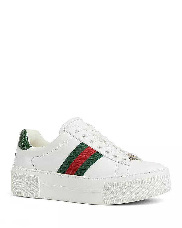 Женские ультралегкие низкие кроссовки Plume Gucci, белый
