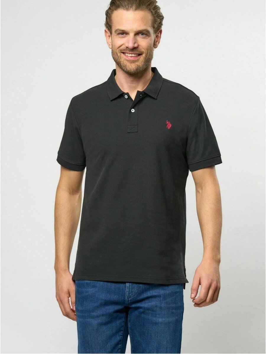 Рубашка на пуговицах классического кроя U.S. POLO ASSN. Alfred, Mottled Grey/Black — фото 2