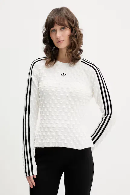 Свитер с добавлением шерсти классический пуловер Adidas Originals, бежевый