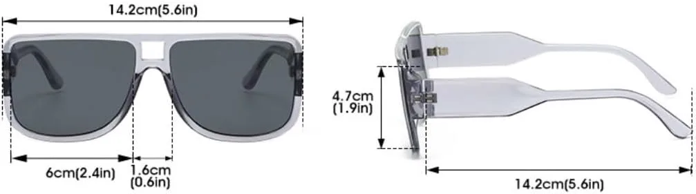 

Модные солнцезащитные очки большого размера для женщин, роскошные градиентные очки для активного отдыха с защитой от УФ-излучения UV400 VVTWSSW, Clear-brown