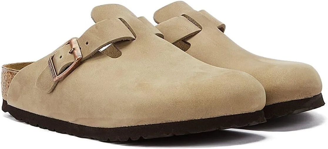Кожаные сабо Birkenstock Boston Birkenstock Classic, коричневый