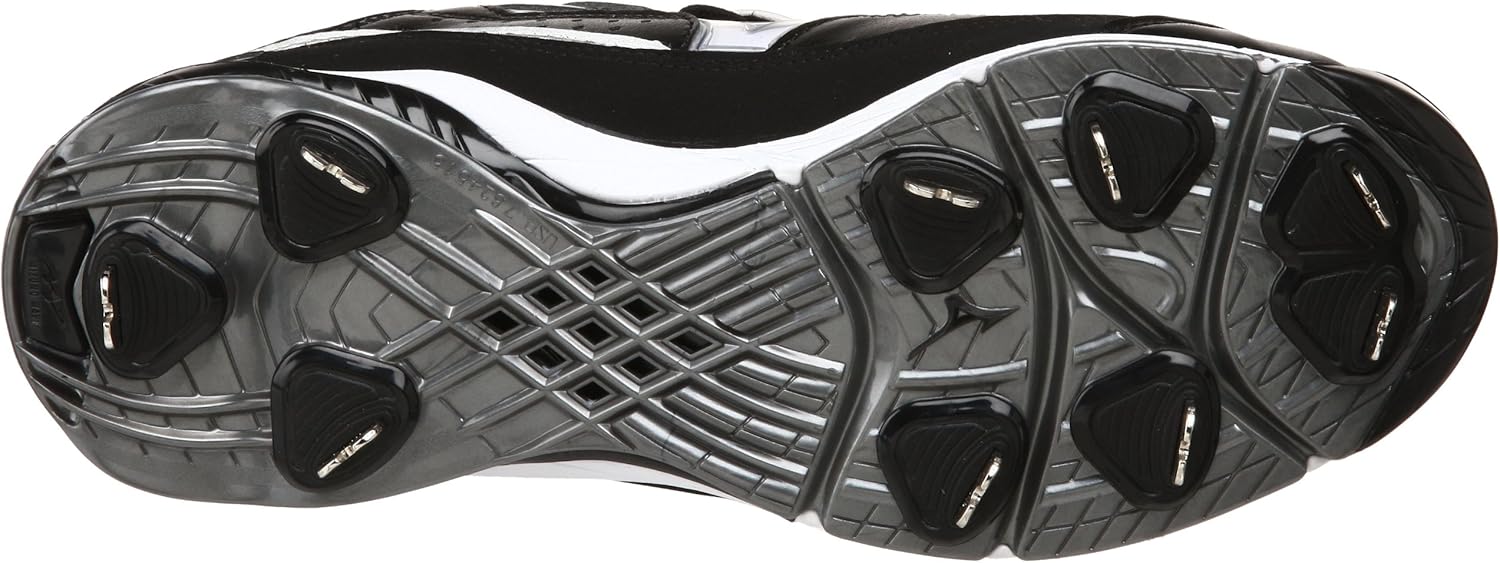 Мужские кроссовки Mizuno 9-Spike Classic G6 Low Switch, черно-белый — фото 4