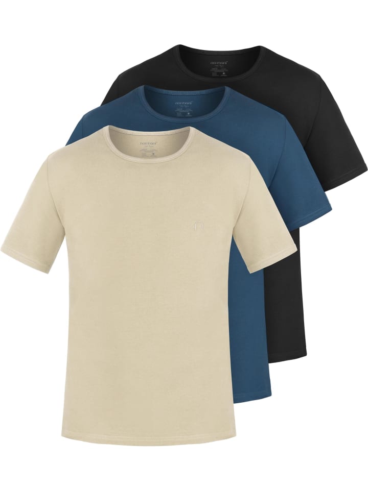 

Normani Комплект из 3 мужских футболок из органического хлопка от Nyons в бежевом/темно-синем/черном цвете, Черный, Normani Комплект из 3 мужских футболок из органического хлопка от Nyons в бежевом/темно-синем/черном цвете