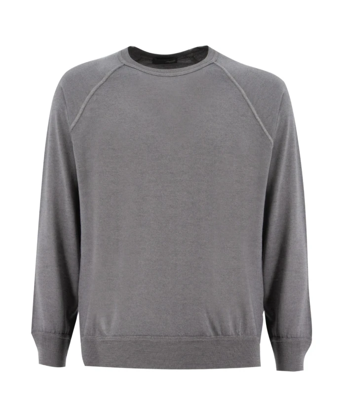 

Свитер из чистой шерсти с рукавами реглан Drumohr, серый