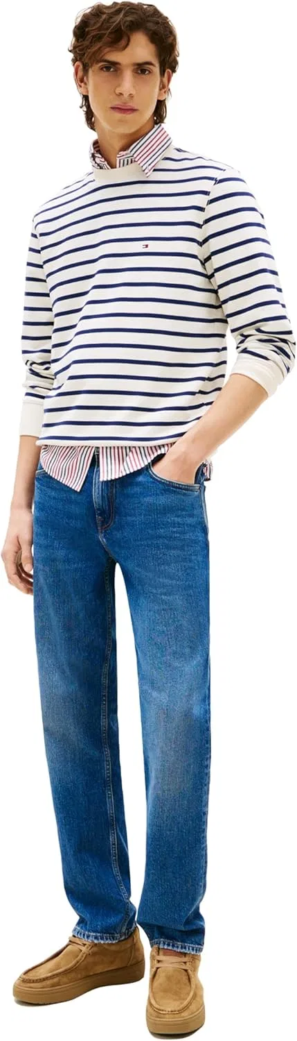 Джинсы Slim Straight Fit Tommy Hilfiger, средне-индиго — фото 3