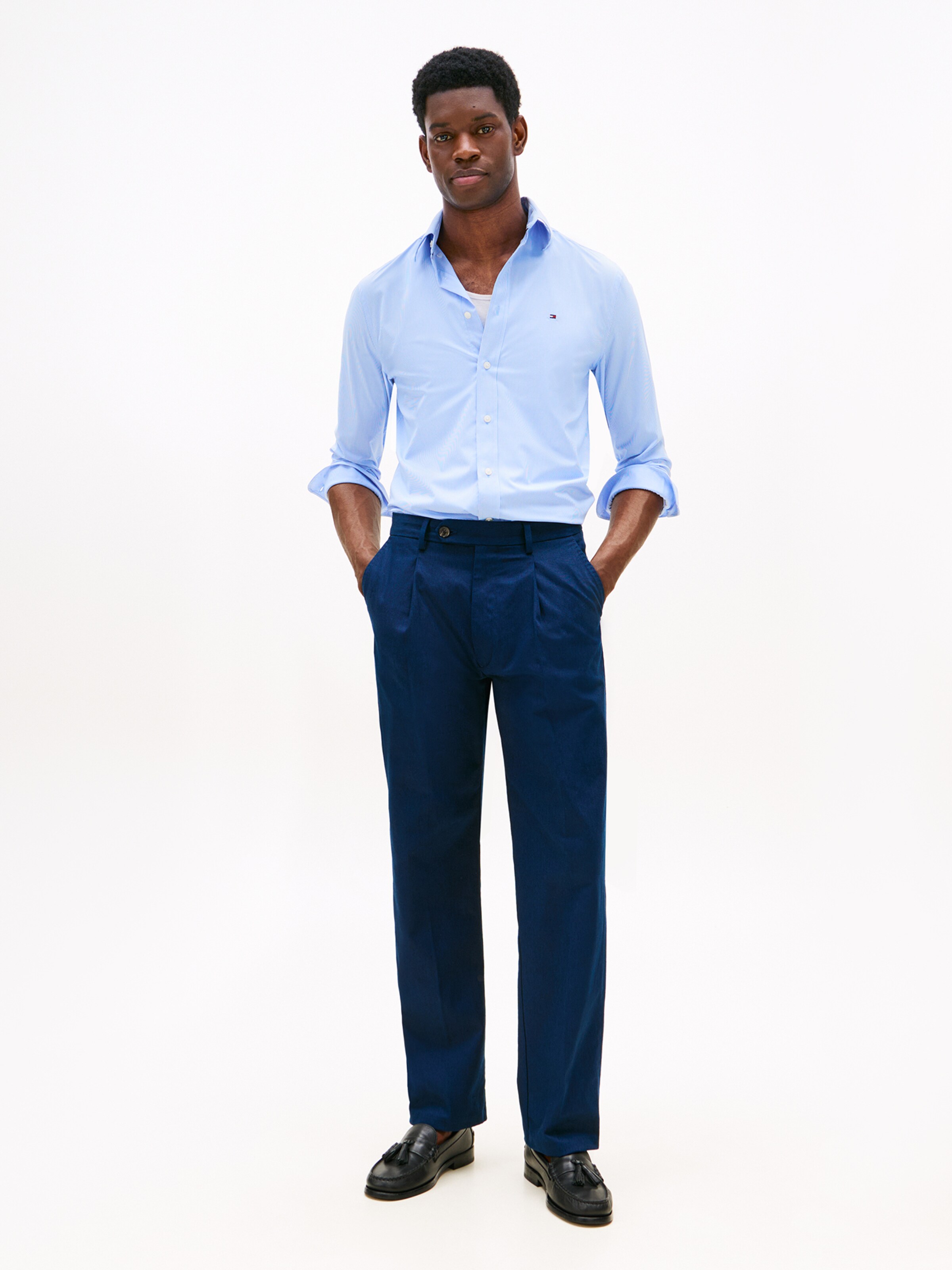 TOMMY HILFIGER Рубашка на пуговицах 'GINGHAM' светлого синего цвета Regular fit — фото 4