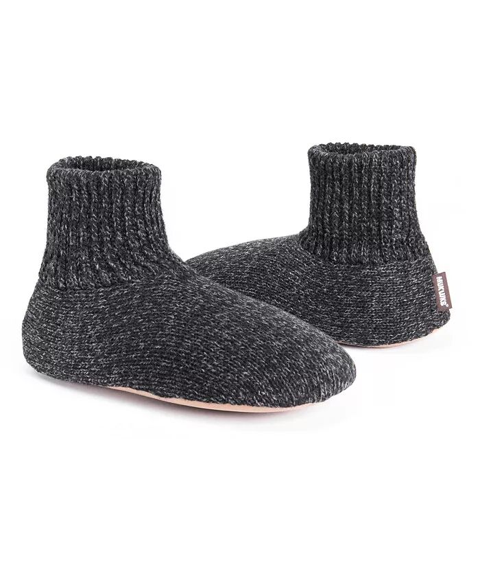 Мужские шерстяные тапочки-носки Morty Ragg, темно-синие, XL (11,5-12,5) MUK LUKS, черный — фото 3