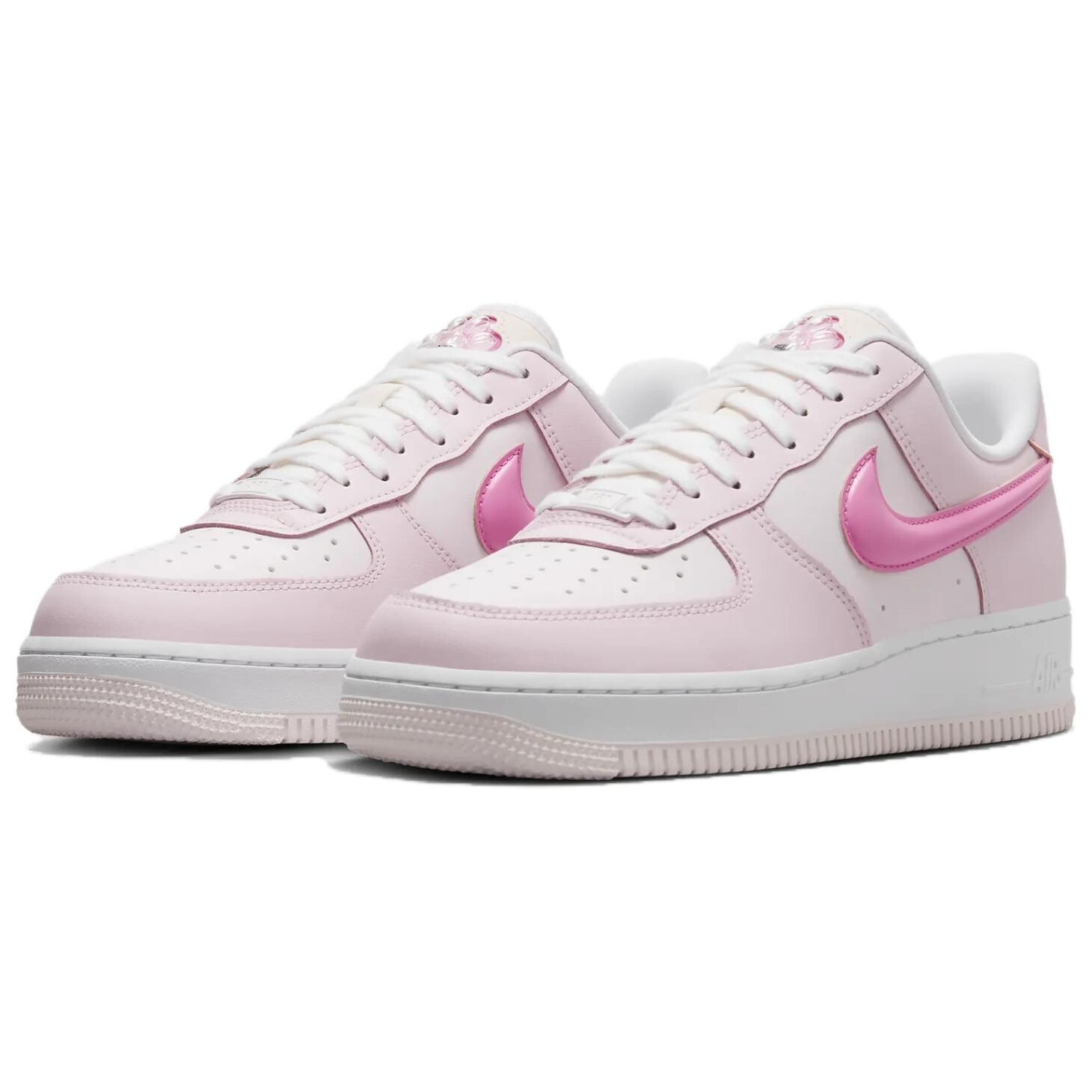 Кроссовки Air Force 1 '07 LX Pearl Pink Paw Print (женские), белые/розовые — фото 3