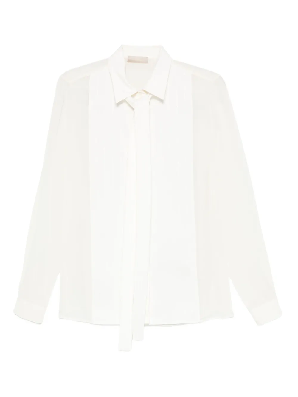 

Плиссированная рубашка Elie Saab, белый