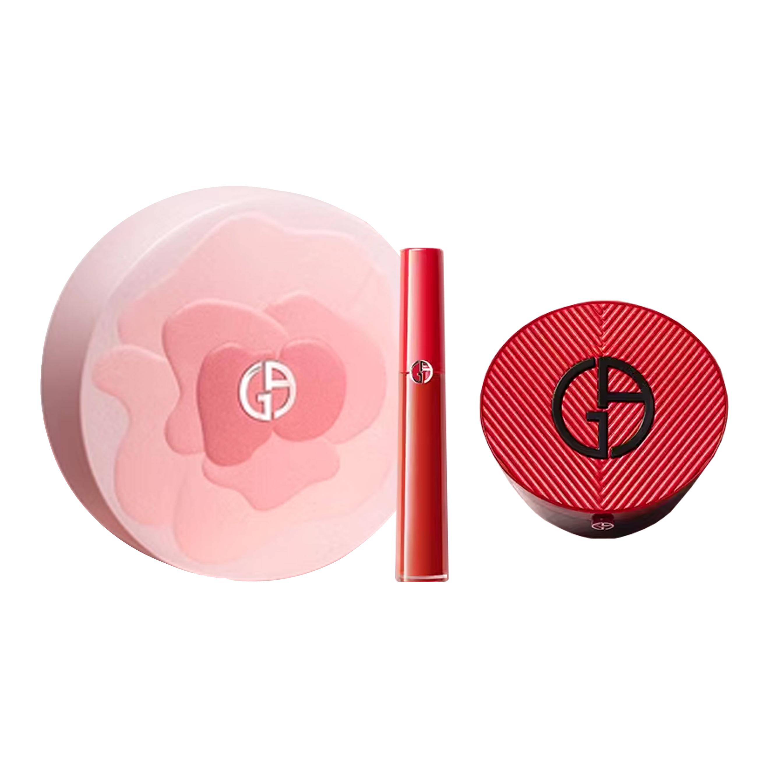 

GIORGIO ARMANI Amani 520 Limited Pleated Red Air Cushion Box набор косметики Natural Correcting Skin Tone