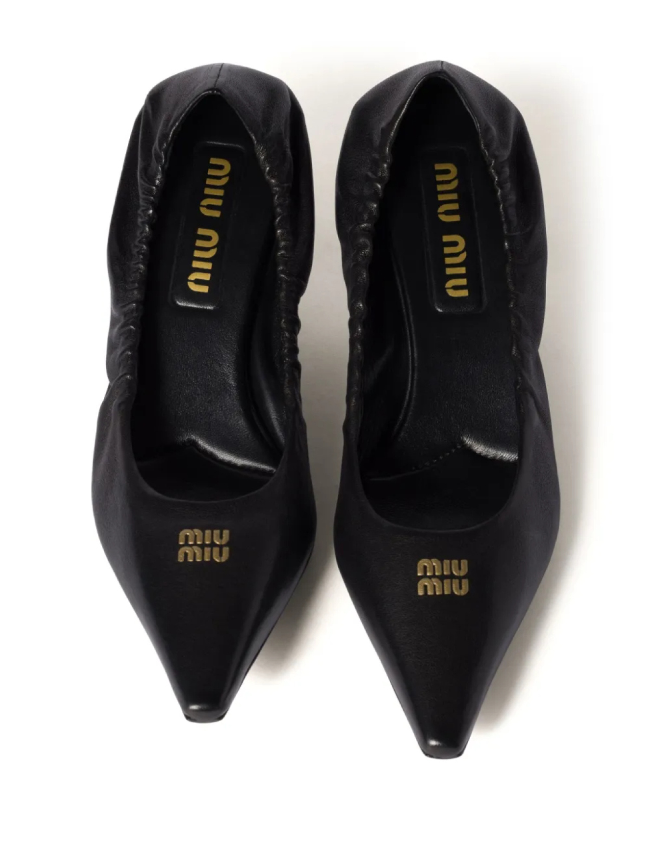 Miu Miu туфли на каблуке, черный — фото 4