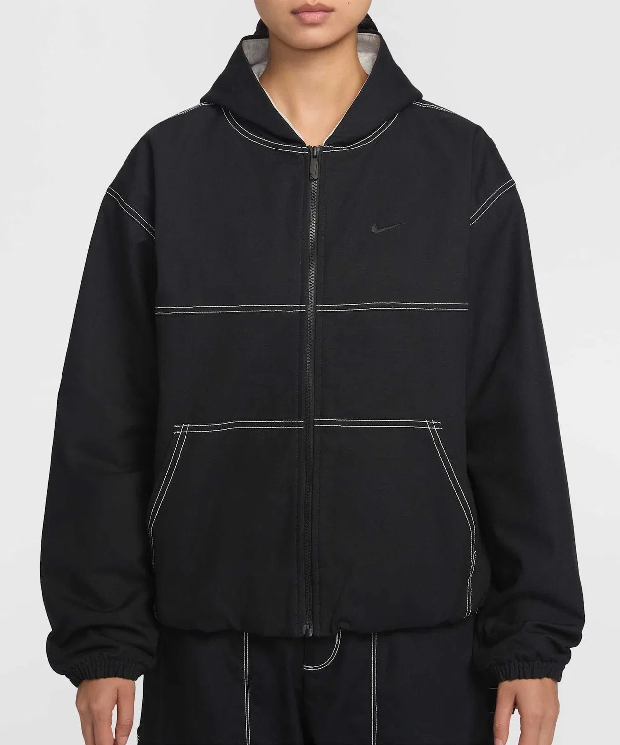 Куртка Nike Sportswear Oversized Workwear Jacket Black — фото 4