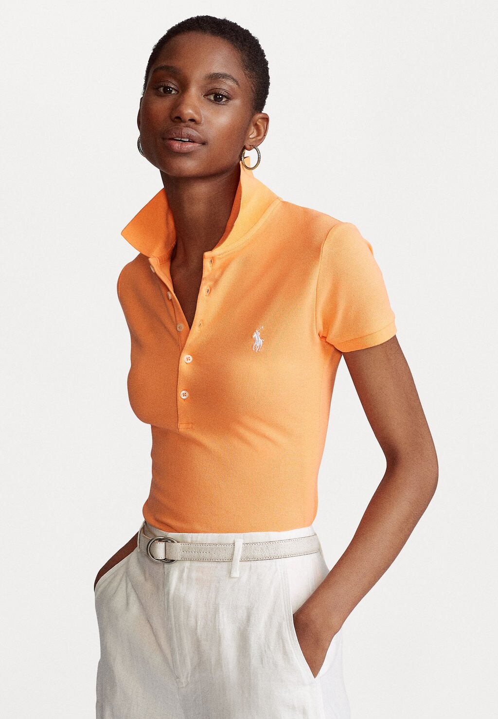

Рубашка-поло Julie Short Sleeve Polo Ralph Lauren, цвет key west orange