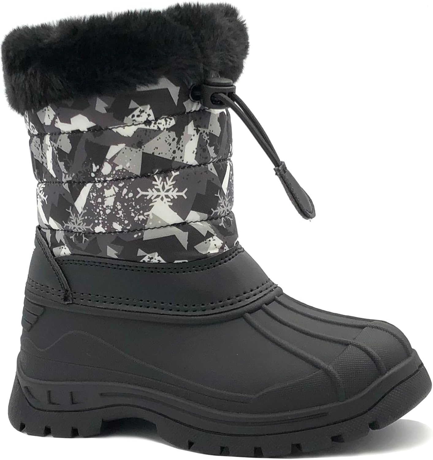 

Зимние ботинки REDVOLUTION для девочек и мальчиков, универсальные, водонепроницаемые, с противоскользящей подошвой (для малышей, детей младшего и старшего возраста), черный