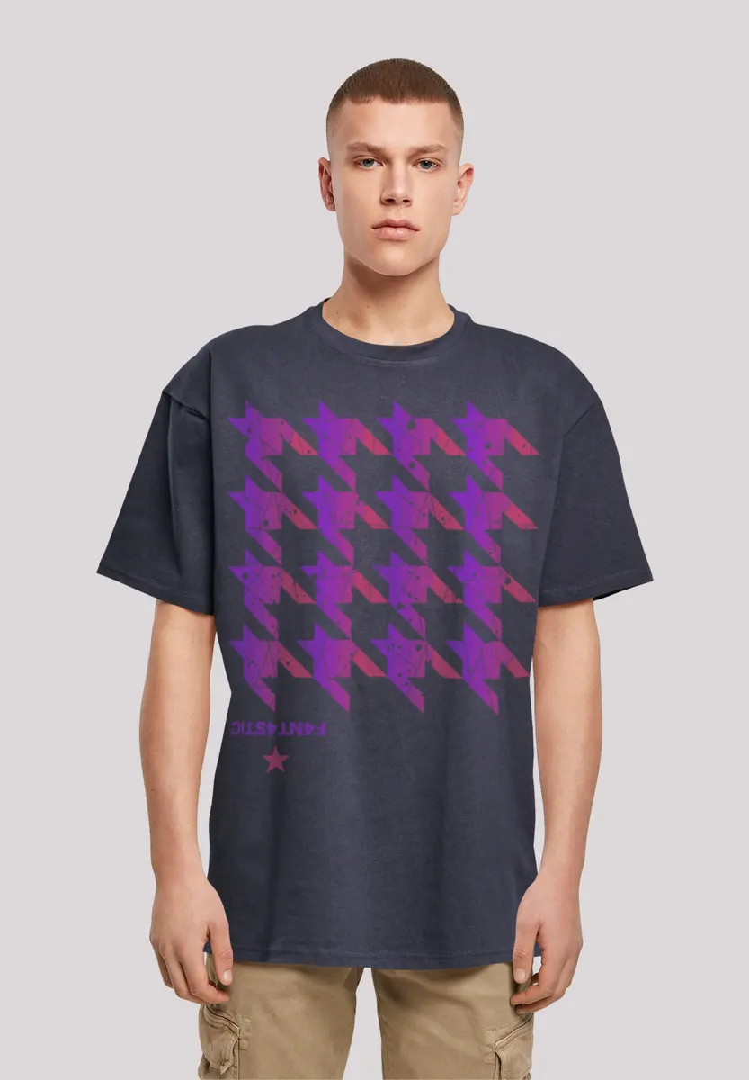 

F4NT4STIC Футболка "Houndstooth Pink", принт, цвет морской волны