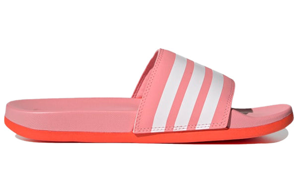 Тапочки adilette comfort slides 'super pop red' Adidas, розовый — фото 2