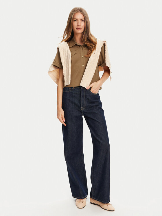 Рубашка regular fit Gold Button WW0WW44626 Tommy Hilfiger, коричневый — фото 2
