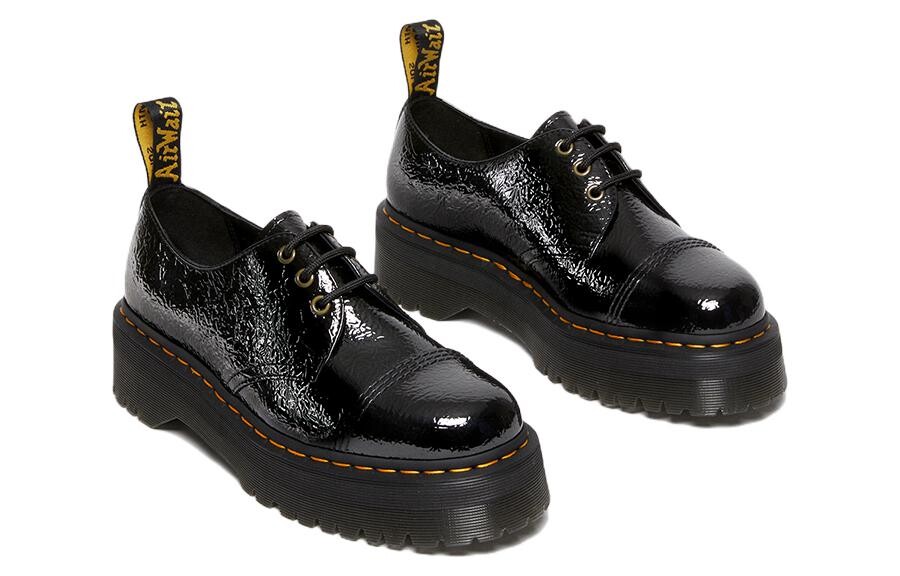Martens 1461 Туфли на шнуровке с потертостями на платформе Dr.Martens, Black — фото 2