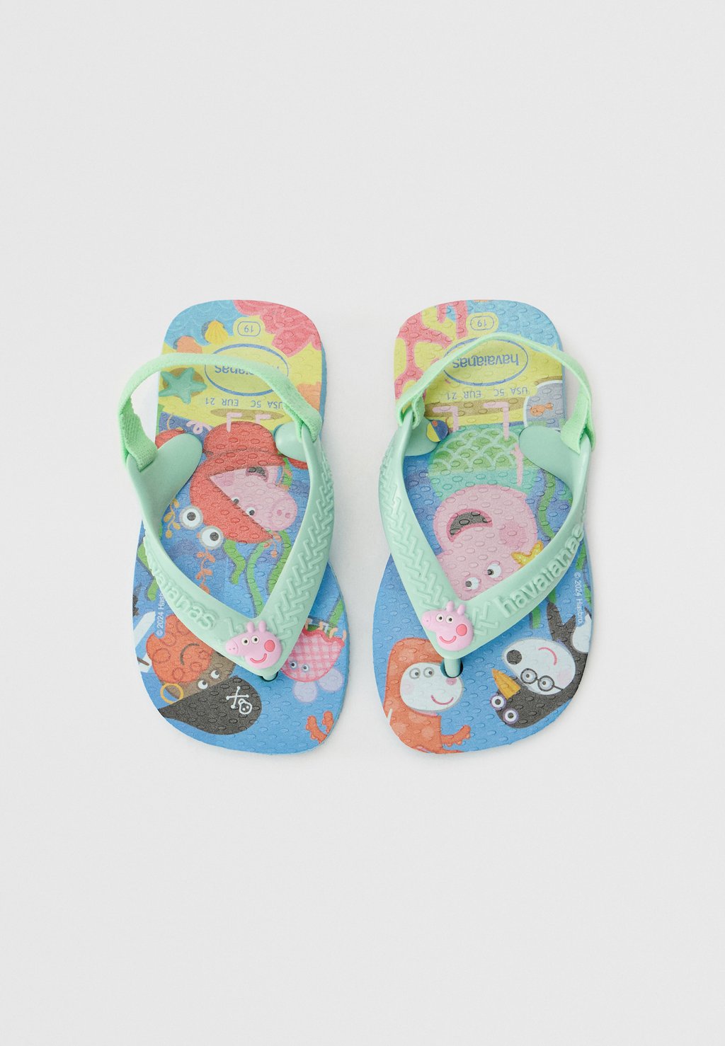 

Сандалии с Т-образной застежкой PEPPA PIG Havaianas, светло-голубой