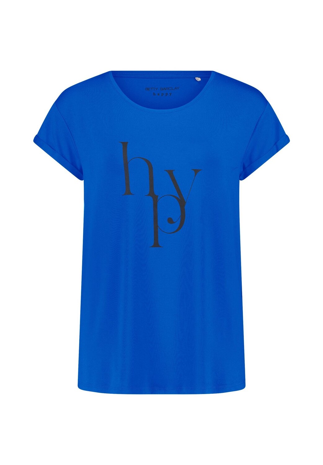 

Рубашка с круглым вырезом и рюшами BETTY BARCLAY, цвет Blue/ Black