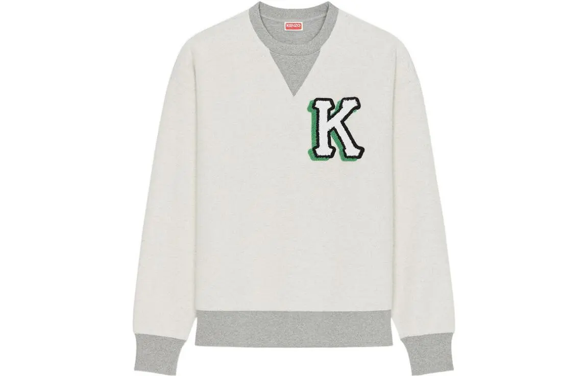

Толстовка с логотипом Letter, мужская, жемчужно-серая Kenzo, серый