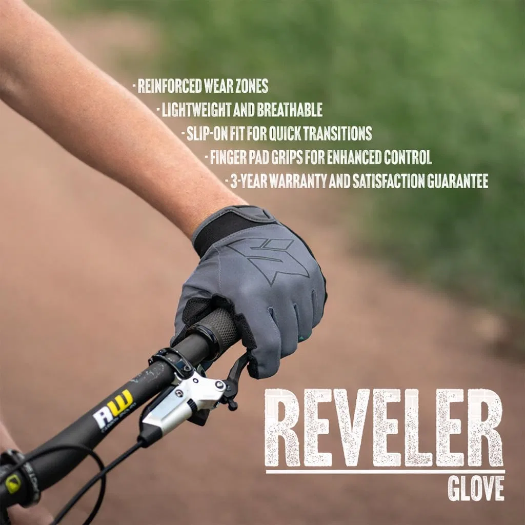 Send It. Отправь это. Перчатки Reveler - Многофункциональные спортивные перчатки для мужчин и женщин - Прочные и легкие перчатки для езды на горном велосипеде и мотоцикле - Аксессуары для велоспорта - Одежда для горного велосипеда, Asphalt — фото 2