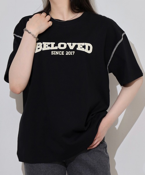 

Футболка широкая с логотипом колледжа Arinomama, черный