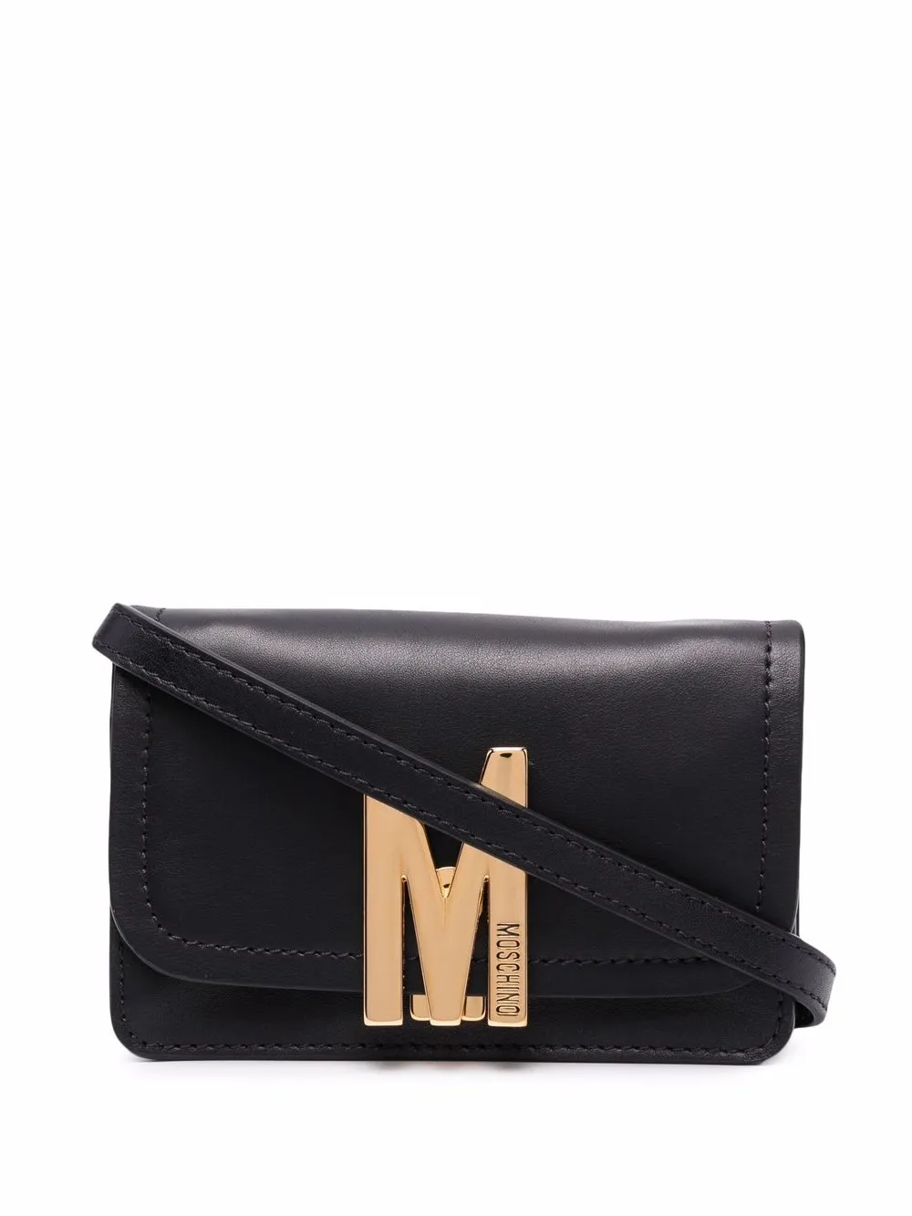 

Клатч с логотипом Moschino, черный