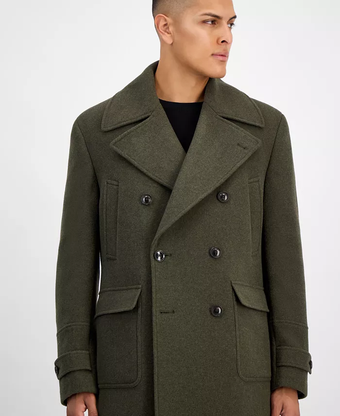 

Меланжевое пальто современного кроя Ted by Men's Ted Baker, зеленый