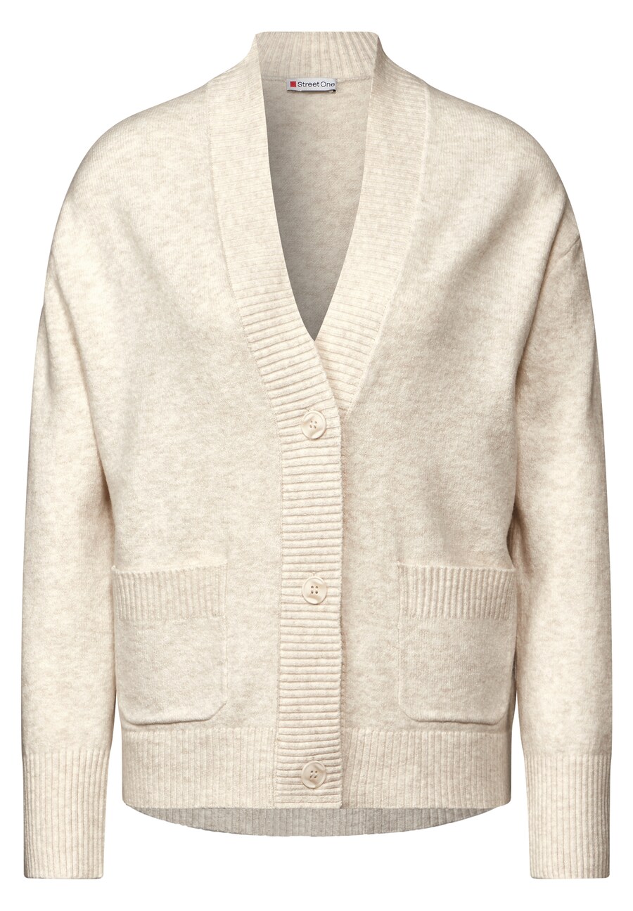 

Вязаный кардиган STREET ONE, цвет mottled white