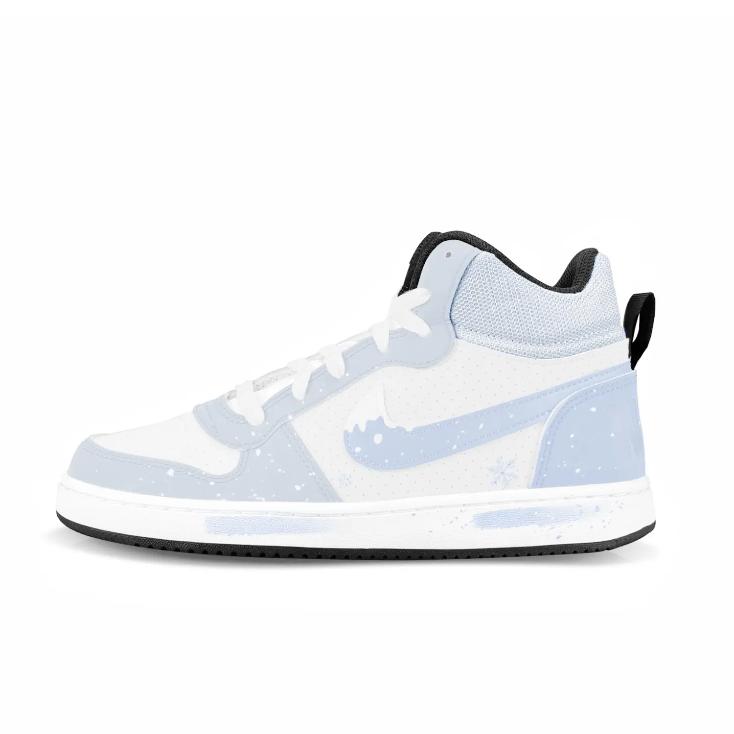 

Nike Court Borough Icy Snow World нескользящие мид-топ скейтборд кроссовки Blue Unisex