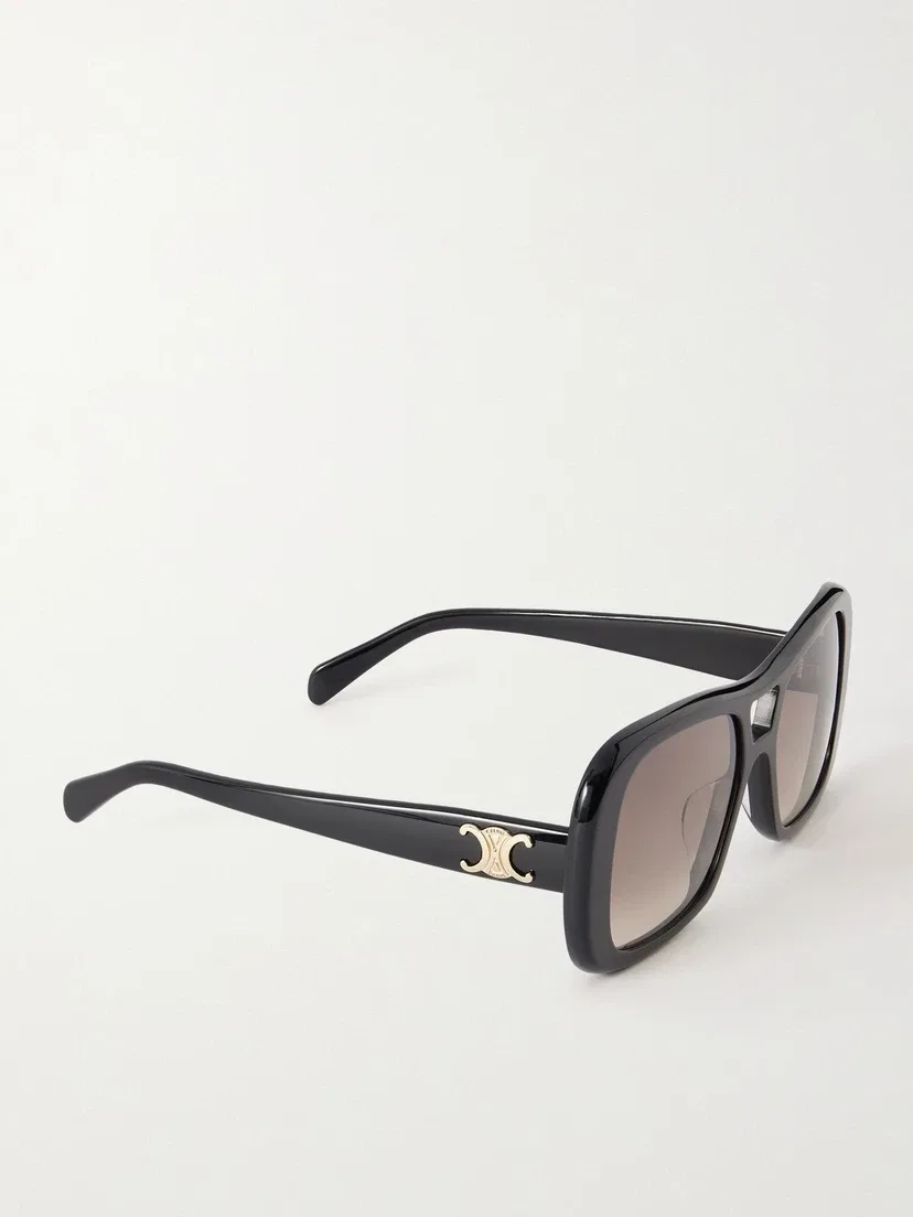 Солнцезащитные очки-авиаторы из ацетата CELINE EYEWEAR, черный — фото 3